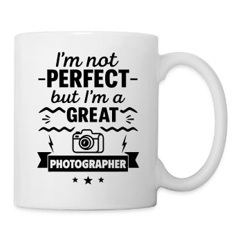 Nicht perfekt aber ein super Fotograf - Tasse - Weiß - Rechts
