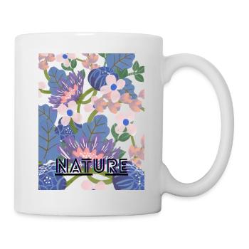 Nature Neon Flower Pattern - Mug - white - Right