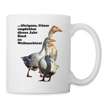 Oie de Noël Recommandation Boeuf - Mug blanc - blanc - Droite