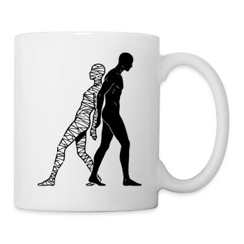 Schatten und Mumie verbunden Körper - Tasse - Weiß - Rechts