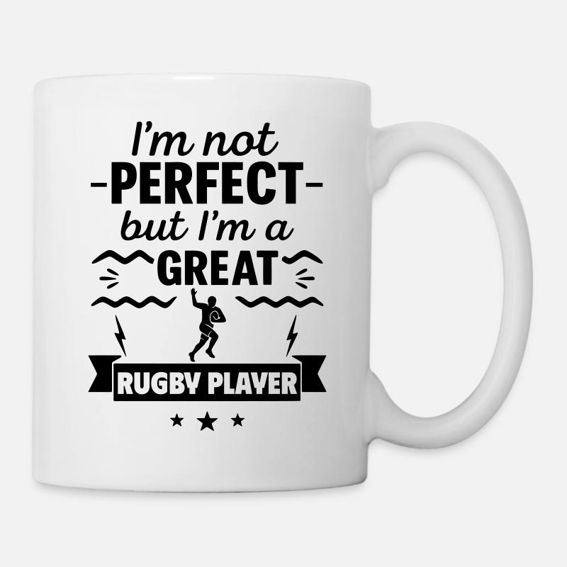 Pas parfait, mais un super joueur de rugby - Mug blanc - blanc