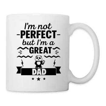 Not perfect, but a super dad - Mug - white - Right