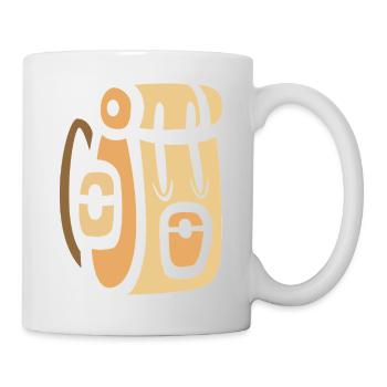 Camping Backpack Cartoon Design - Mug - white - Right