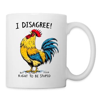 T-shirt mème de coq Drôle drôle d’animal de ferme - Mug blanc - blanc - Droite