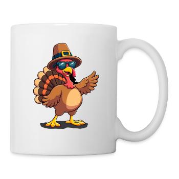 Thanksgiving Drôle Dinde de Thanksgiving - Mug blanc - blanc - Droite