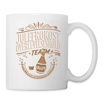 Julefrokost Snaps Design de célébration des fêtes de l’équipe - Mug blanc - blanc - Droite