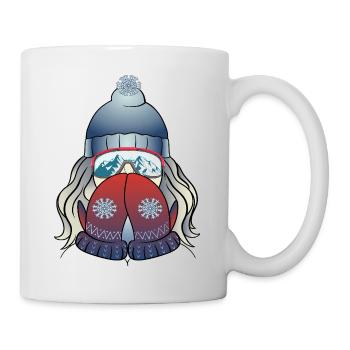 Fille d’hiver avec flocon de neige - Mug blanc - blanc - Droite