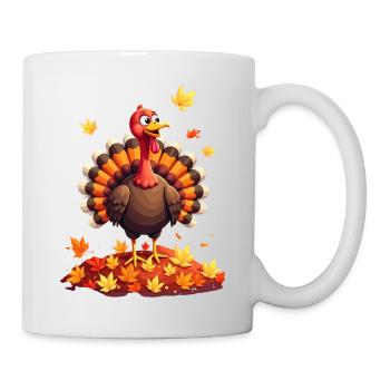 Thanksgiving Drôle Dinde de Thanksgiving - Mug blanc - blanc - Droite