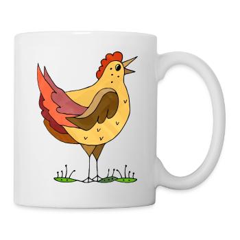 poule - Mug blanc - blanc - Droite