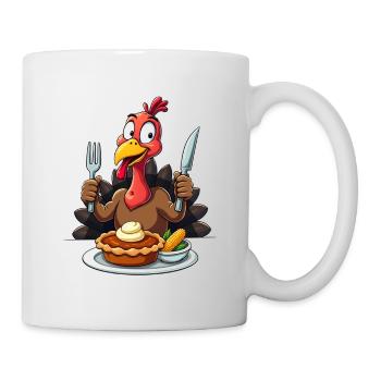 Thanksgiving Drôle Dinde de Thanksgiving - Mug blanc - blanc - Droite