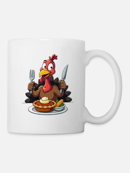 Thanksgiving Lustiger Thanksgiving Truthahn - Tasse - Weiß