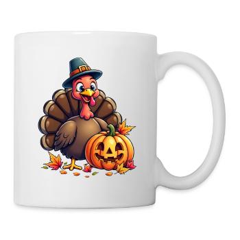 Thanksgiving Drôle Dinde de Thanksgiving - Mug blanc - blanc - Droite