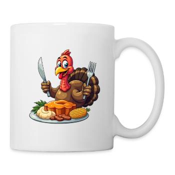 Thanksgiving Lustiger Thanksgiving Truthahn - Tasse - Weiß - Rechts