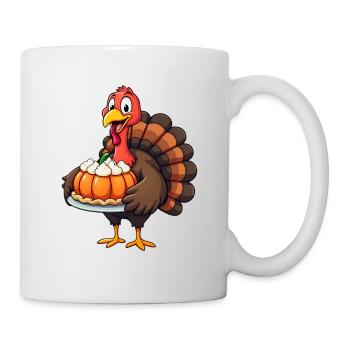 Thanksgiving Lustiger Thanksgiving Truthahn - Tasse - Weiß - Rechts