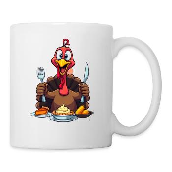Thanksgiving Lustiger Thanksgiving Truthahn - Tasse - Weiß - Rechts