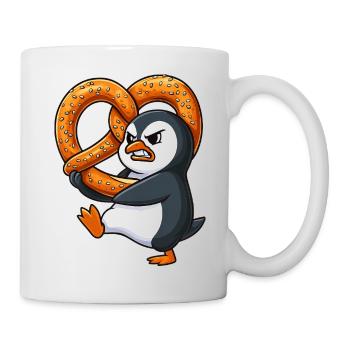 Grim Penguin with Pretzel Bavarian Funny Car - Mug - white - Right