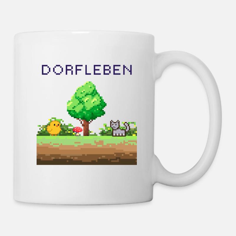 Dörflleben Pixelwelt - Mug - white