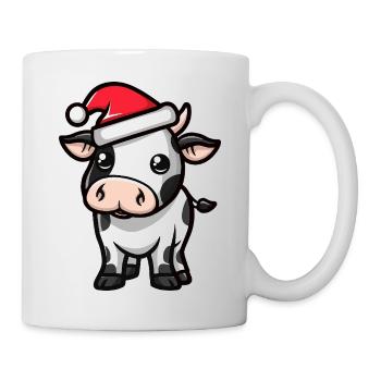 Kuh Weihnachten - Tasse - Weiß - Rechts