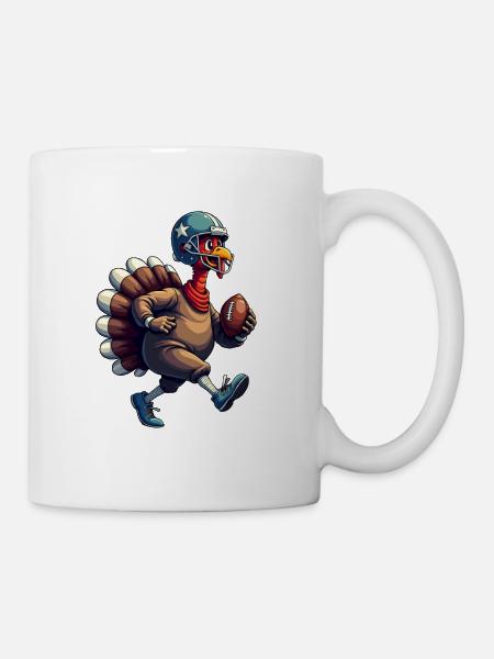 Thanksgiving Football Truthahn - Tasse - Weiß