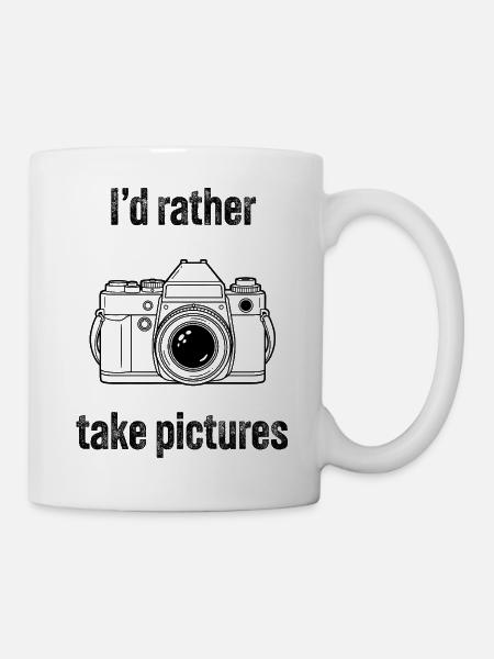 I'd Rather Take Pictures - Gift for Photographer - Mug - white