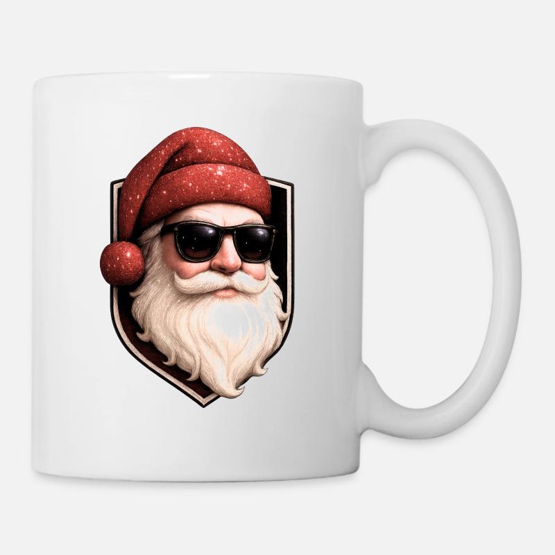 STAR SANTA — Red Glitter MAX Glitzer Nikolaus - Tasse - Weiß