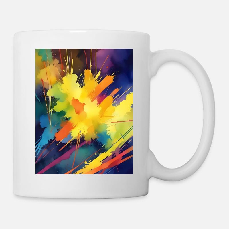 Color Explosion Abstract - Mug - white