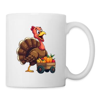 Thanksgiving Lustiger Thanksgiving Truthahn - Tasse - Weiß - Rechts