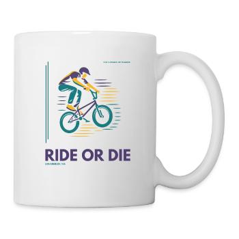 Ride or Die BMX Shirt | Streetwear Design - Mug - white - Right