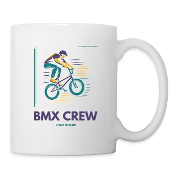 T-shirt ras du cou BMX | Conception de la division des rues - Mug blanc - blanc - Droite