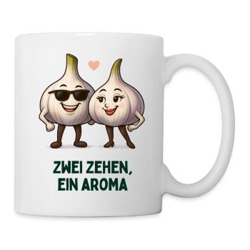 Two Toes, One Aroma Garlic Cartoon - Mug - white - Right