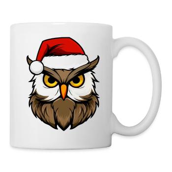Eulen Weihnachten - Tasse - Weiß - Rechts