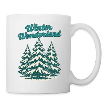 Winter Wonderland Kiefern - Tasse - Weiß - Rechts