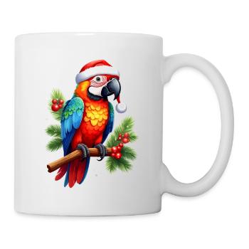 Perroquet coloré pour Noël - Mug blanc - blanc - Droite