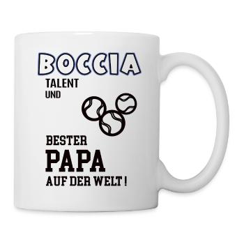 Boccia Spieler Bocciaspieler Papa Vater Mann - Tasse - Weiß - Rechts