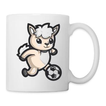 Kawaii Alpaca Soccer Hero - Mug - white - Right