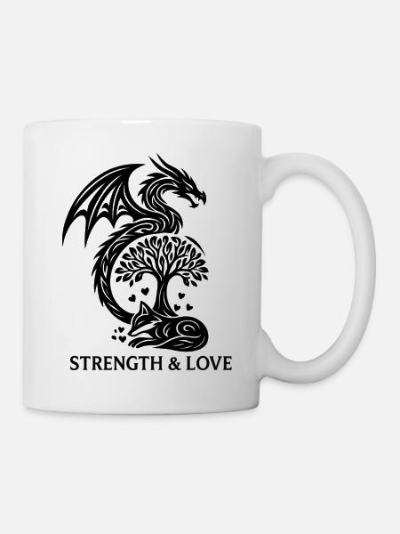 Drache & Fuchs - Tasse - Weiß