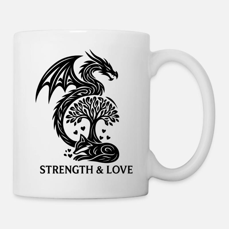 Drache & Fuchs - Tasse - Weiß