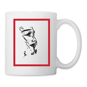 Female Portrait Ink - Mug - white - Right