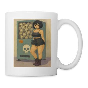 Totenkopf Automat Gothic Girl - Tasse - Weiß - Rechts