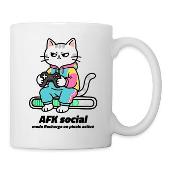 Gamer AFK Social, Pixel-Lademodus aktiviert - Tasse - Weiß - Rechts
