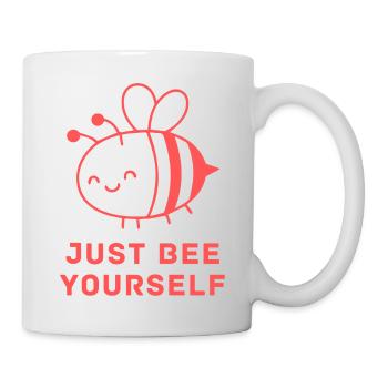 Biene dich einfach niedlich, Bienenlogo - Tasse - Weiß - Rechts