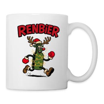 Renbier – Weihnachtsbier Geschenkidee Bier xmas - Tasse - Weiß - Rechts