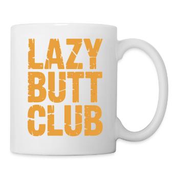 Entraînement de fitness à la salle de sport de Lazybuttclub - Mug blanc - blanc - Droite