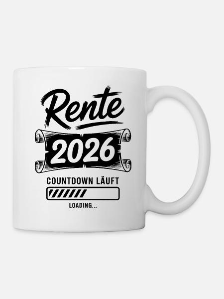 Rente Countdown 2026 - Tasse - Weiß