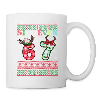 67 Christmas Funny Six Seven Meme - Mug blanc - blanc - Droite