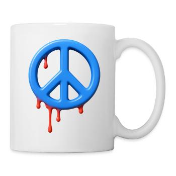 STOP WAR - peace & love - Mug - white - Right