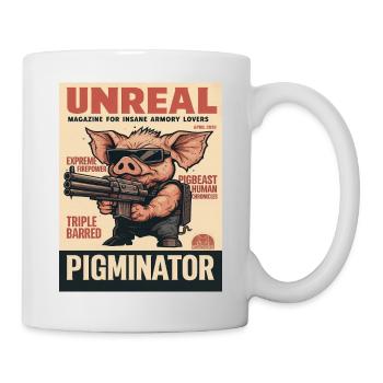 Pigminator Retro Waffen-Cover - Tasse - Weiß - Rechts