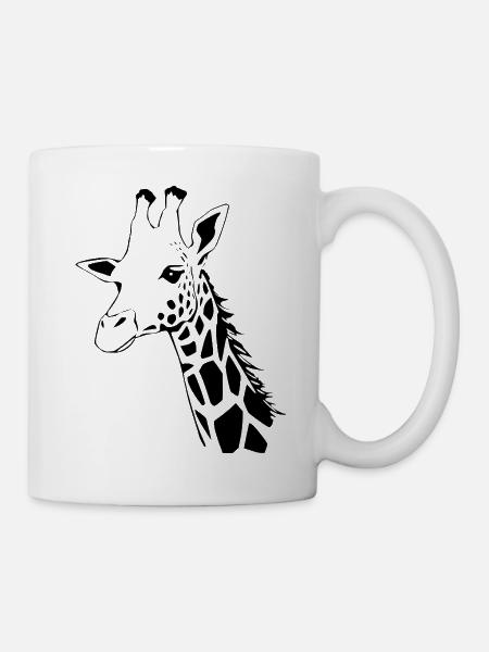 Giraffe Geschenk Weihnachten  - Tasse - Weiß