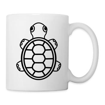 Bébé Tortue mignonne – Reptile comique pour le cœur - Mug blanc - blanc - Droite