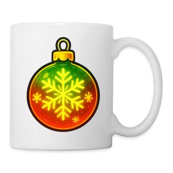 Christmas Ball Snowflake Ornament - Mug - white - Right